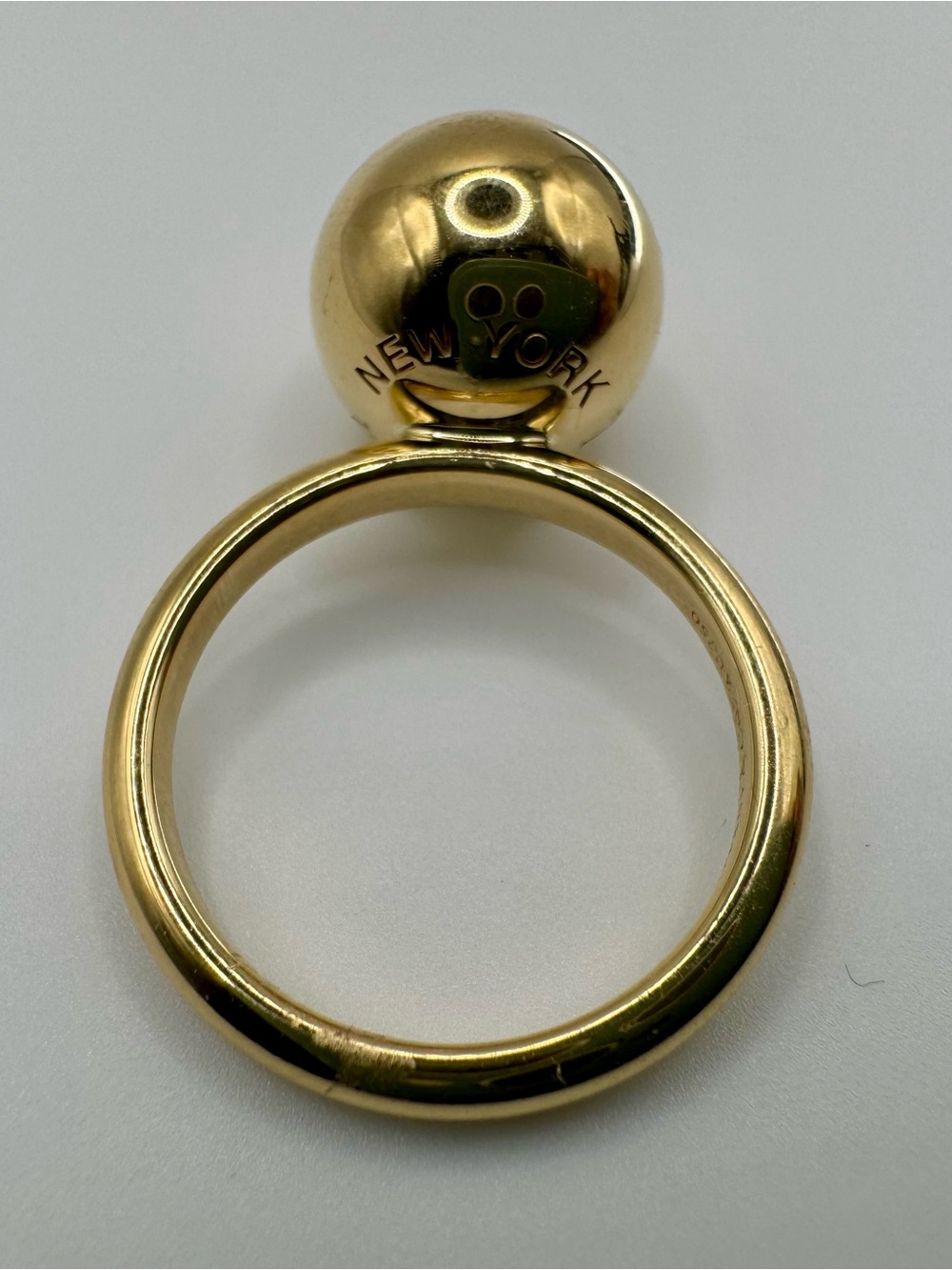 Tiffany & Co 18K Yellow Gold Large HardWear Ball Ring - Picture 10 of 11